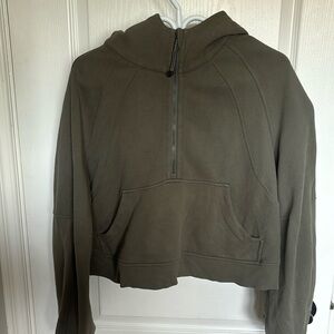Lululemon grey sage scuba half zip